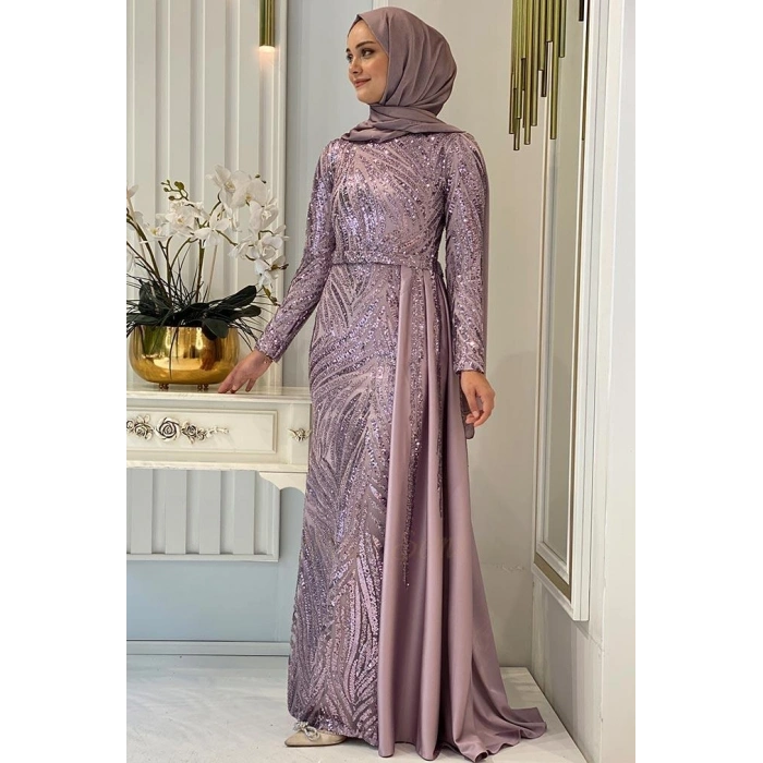 Pınar Şems Yeni Hayrunisa Abiye Lila