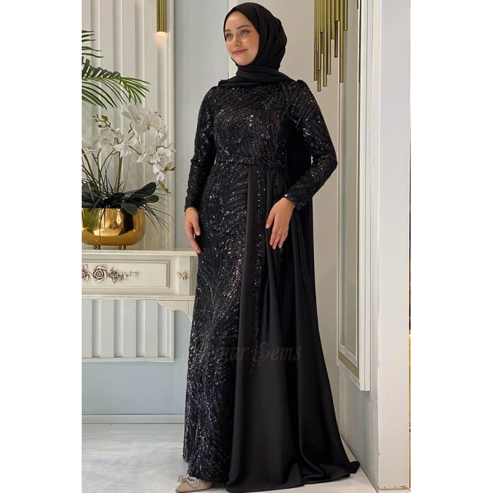 Pınar Şems Yeni Hayrunisa Abiye Siyah