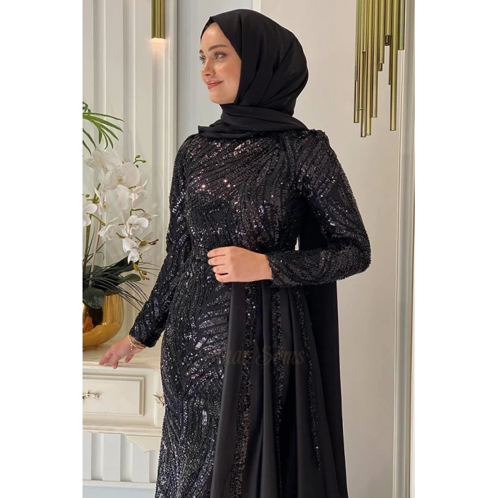 Pınar Şems Yeni Hayrunisa Abiye Siyah