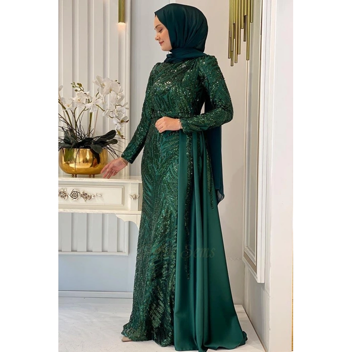 Pınar Şems Yeni Hayrunisa Abiye Zümrüt