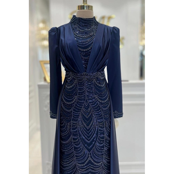 Pınar Şems Yeni İnci Abiye Lacivert