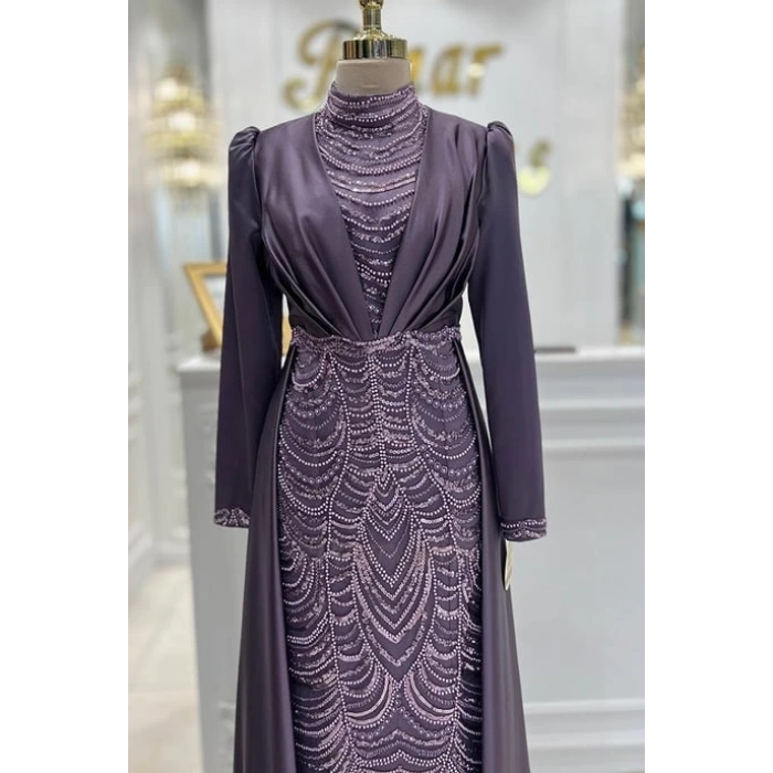 Pınar Şems Yeni İnci Abiye Lila