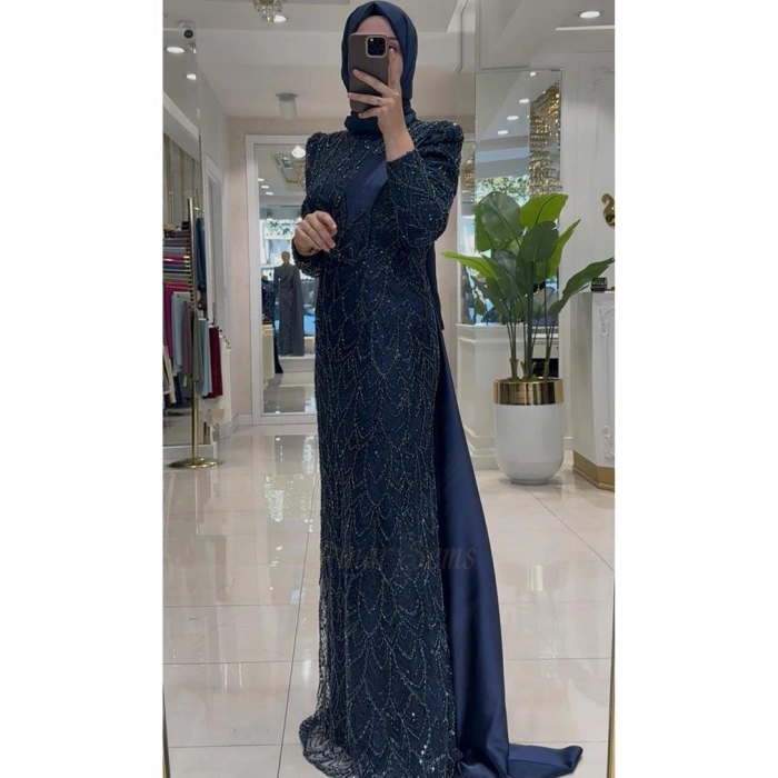 Pınar Şems Yeni Maral Abiye Lacivert