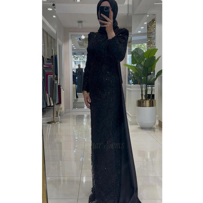 Pınar Şems Yeni Maral Abiye Siyah