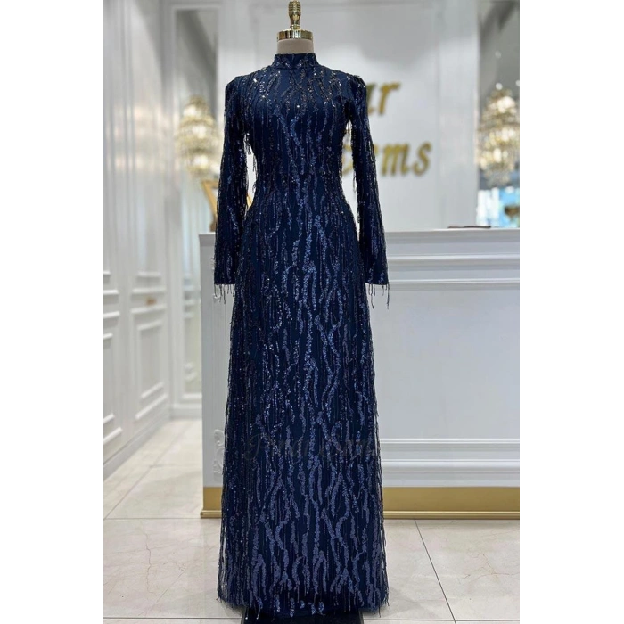 Pınar Şems Yeni Ziynet Abiye Lacivert