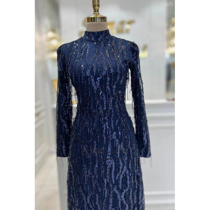 Pınar Şems Yeni Ziynet Abiye Lacivert