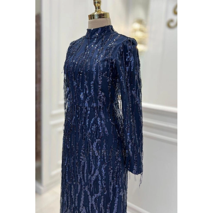 Pınar Şems Yeni Ziynet Abiye Lacivert