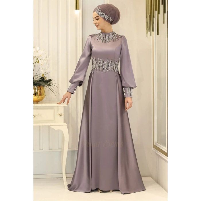 Pınar Şems Zeren Abiye Lila