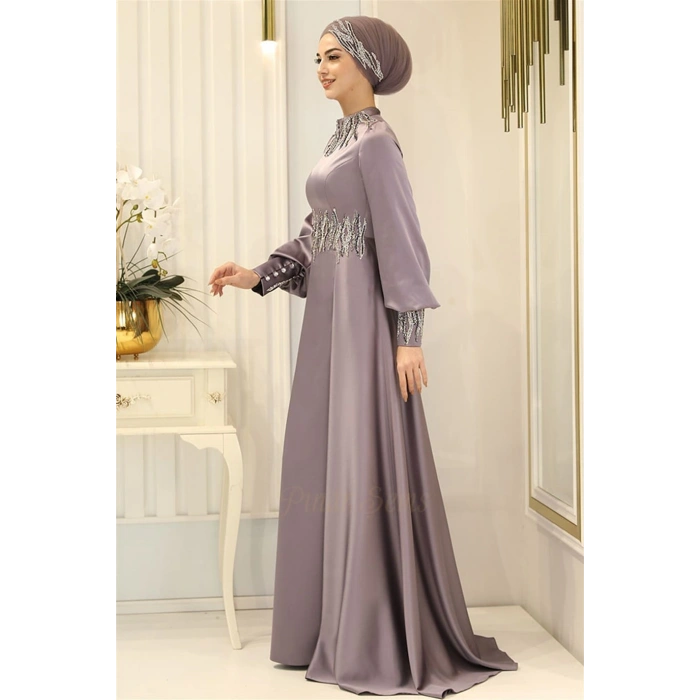 Pınar Şems Zeren Abiye Lila