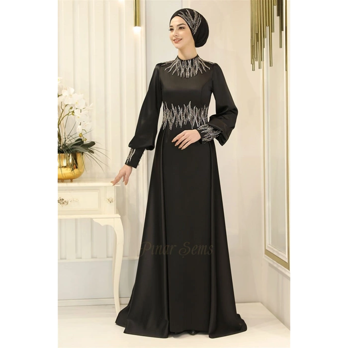 Pınar Şems Zeren Abiye Siyah