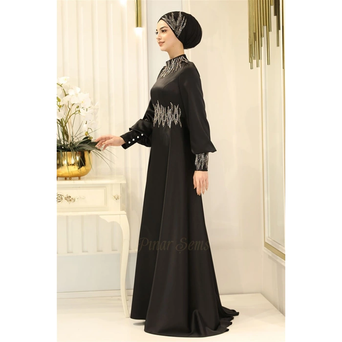Pınar Şems Zeren Abiye Siyah