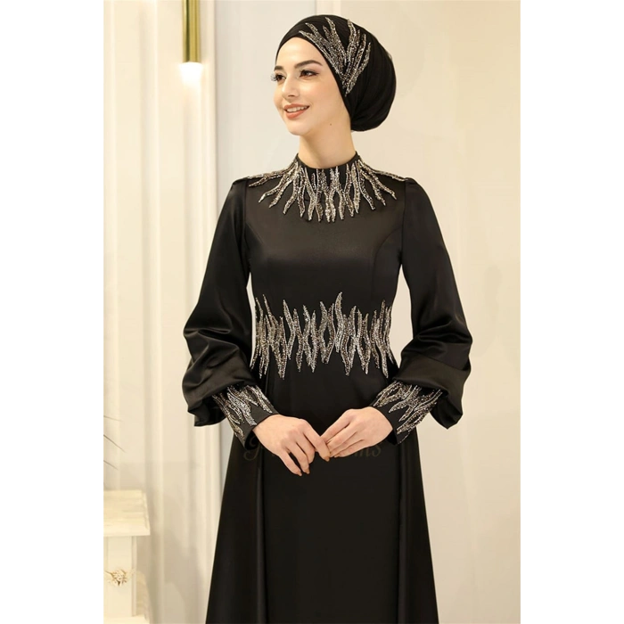 Pınar Şems Zeren Abiye Siyah