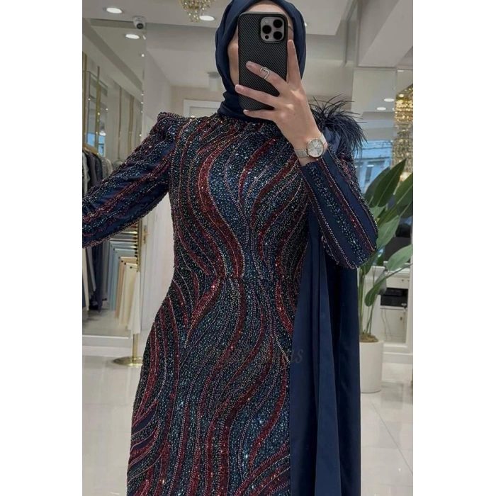 Pınar Şems Zerrin Abiye Lacivert