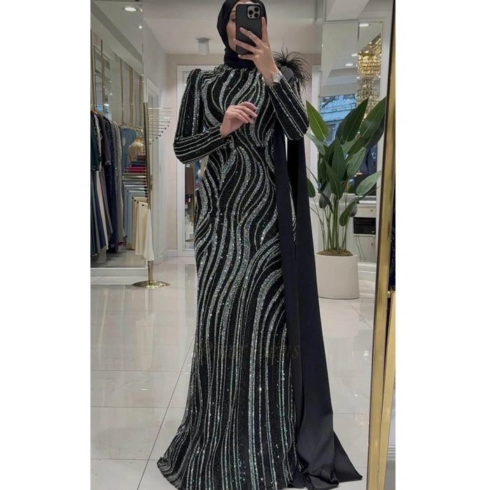 Pınar Şems Zerrin Abiye Siyah