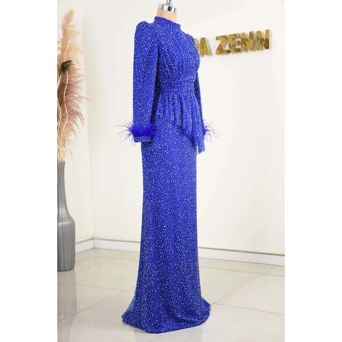 RACHELLE ABİYE SAKS MAVİSİ