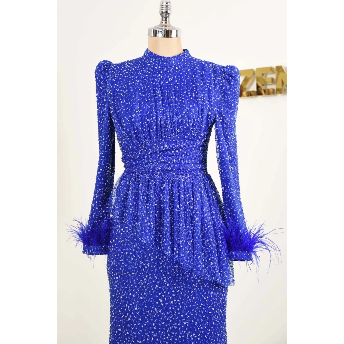 RACHELLE ABİYE SAKS MAVİSİ