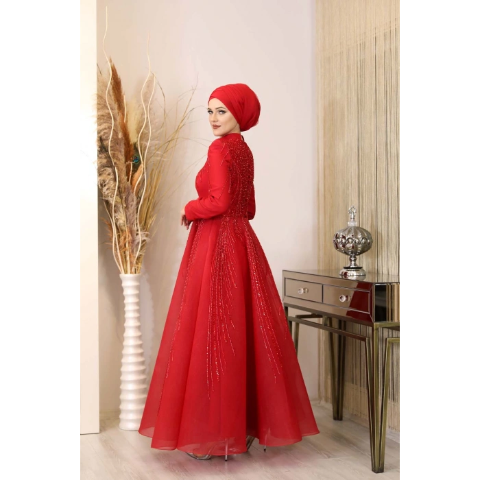 SAMYELİ ABİYE KIRMIZI