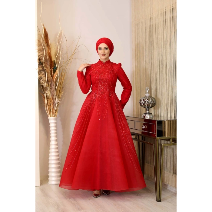 SAMYELİ ABİYE KIRMIZI