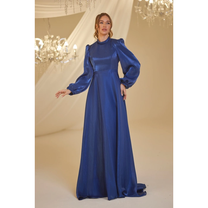 Şifon Helin Abiye - Lacivert