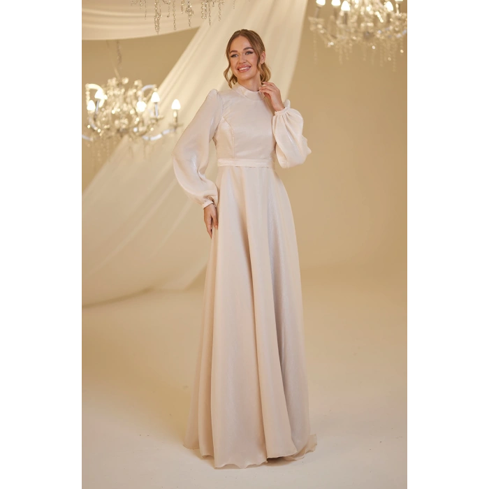 Şifon Helin Abiye - Vizon