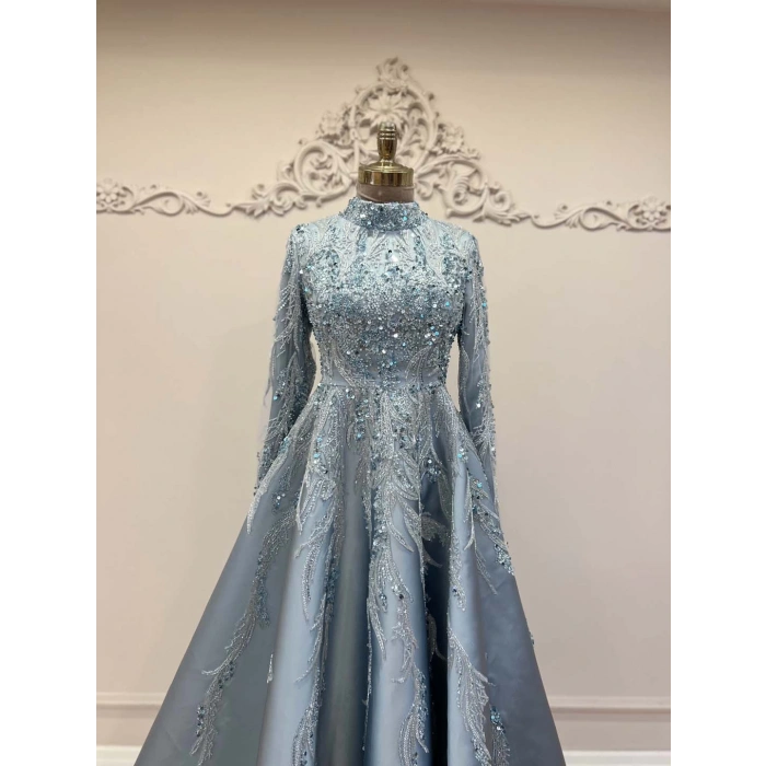 VİCTORİA ABİYE BUZ MAVİSİ