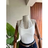 Dantelli Beyaz Çıtçıtlı