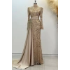 Beli Kuyruk Detay Dantel Zenna Abiye - Gold