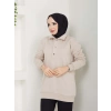 KAPŞONLU SWEATSHİRT BEJ