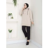 KAPŞONLU SWEATSHİRT BEJ