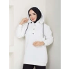 KAPŞONLU SWEATSHİRT EKRU