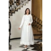ORKİDE İKİLİ ABAYA TAKIM BEYAZ