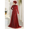 Pınar Şems Nefel Abiye Bordo