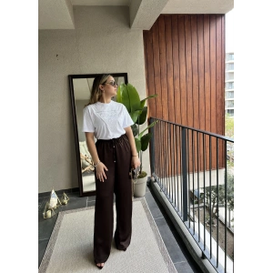 Acıkahve Saten Pantolon