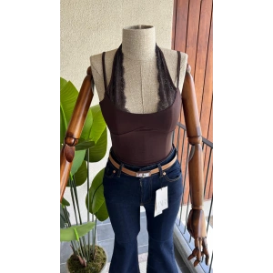 Dantelli Kahve Çıtçıtlı