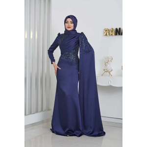 NOURA ABİYE LACİVERT