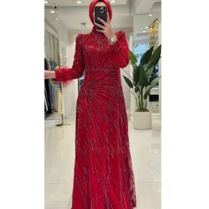 Pınar Şems Ahenk Abiye Kırmızı