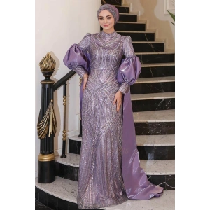 Pınar Şems Ahsen Abiye Lila