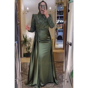 Pınar Şems Akra Abiye Ceviz Yeşili