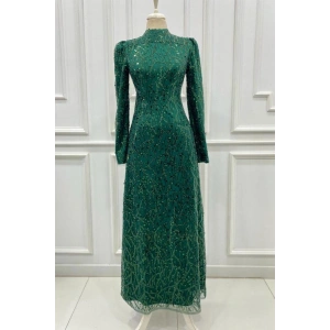 Pınar Şems Amber Abiye Zümrüt