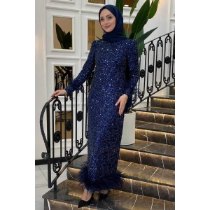 Pınar Şems Angel Abiye Lacivert