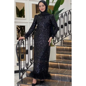 Pınar Şems Angel Abiye Siyah