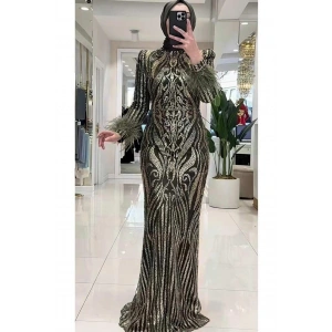 Pınar Şems Bengi Abiye Ceviz Yeşili