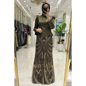 Pınar Şems Berceste Abiye Haki