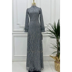 Pınar Şems Çisil Abiye Antrasit