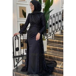 Pınar Şems Dilara Abiye Siyah