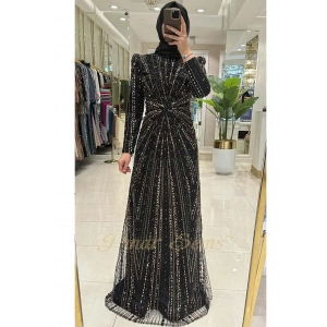 Pınar Şems Elara Abiye Siyah