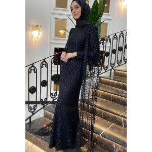 Pınar Şems Elmira Abiye Siyah