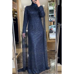 Pınar Şems Eyşan Abiye Lacivert