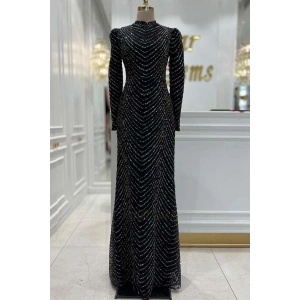 Pınar Şems Feris Abiye Siyah