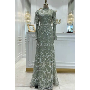 Pınar Şems Güzel Abiye Çağla Yeşili